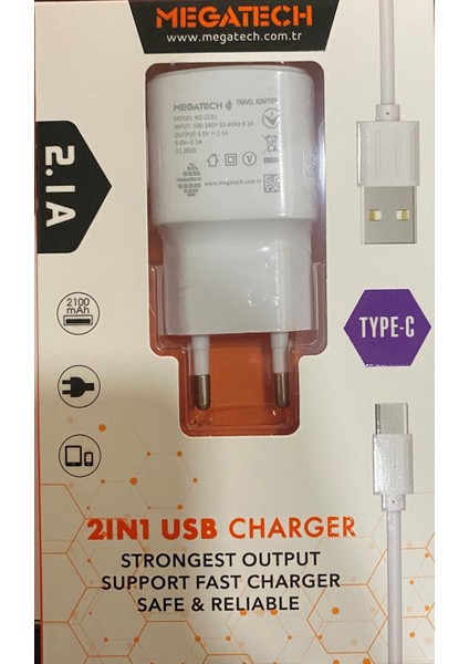 Type-C Hızlı USB Kablolu Şarj Cihazı