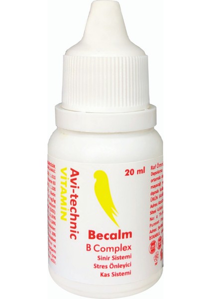 Becalm / Kafes Kuşları Için Vit. B Complex