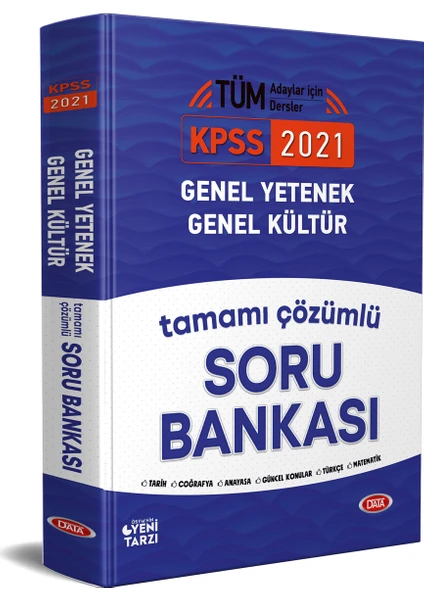 Data Yayınları 2021 KPSS Genel Yetenek – Genel Kültür Tamamı Çözümlü Soru Bankası