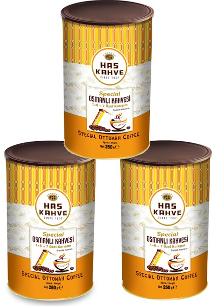 3'lü Special Osmanlı Türk Kahvesi 3*250 gr