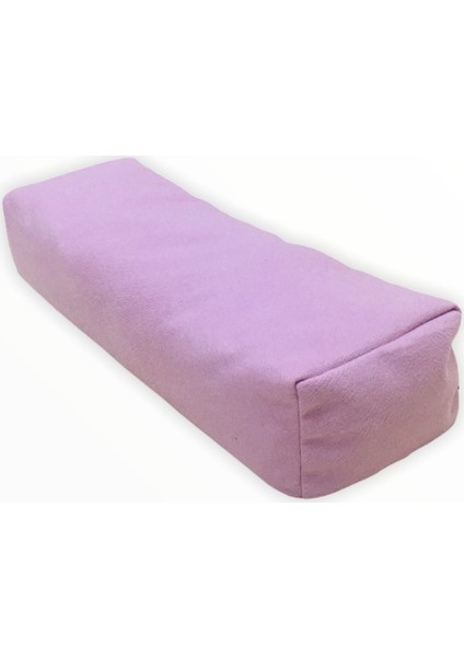 Kabuk Dolgulu Dikdörtgen Bolster Minderi / Tay Tüyü Pamuklu Kumaş / 45X16X11 cm