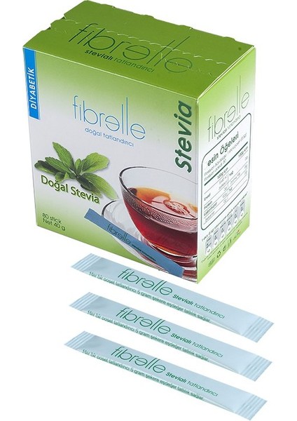 Ultra Stevialı Tatlandırıcı 0.5 gr - 80 Çubuk