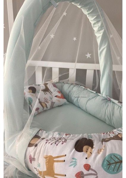 Sevimli Orman Cibinlik ve Oyuncak Askılı Lüx Tasarım Babynest