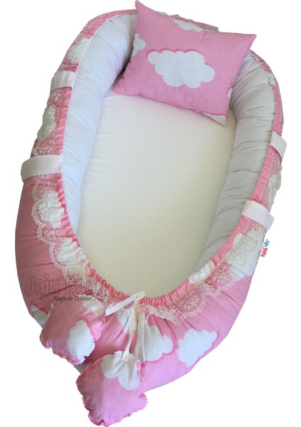 nest Pembe Bulutlu Lüx Babynest