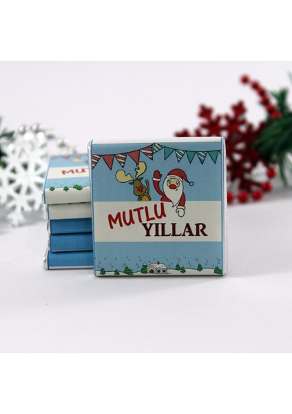 48'li Yılbaşı Yeni Yıl Tebrik Çikolatası MUTLU YILLAR Madlen Hediyelik