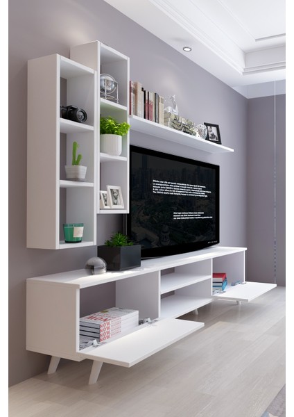 Istanbul Dolaplı Tv Ünitesi 2 Beyaz