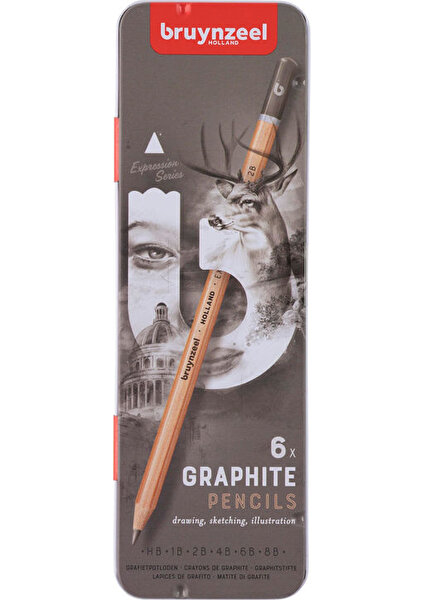 Expression Graphite Dereceli Kalem Eskiz Çizim Karakalem Seti 6'lı