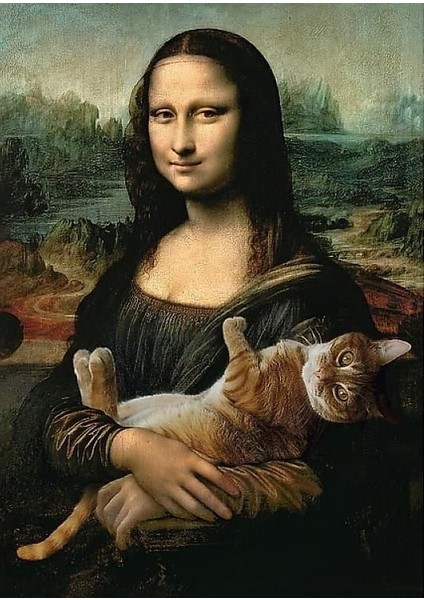 500 Parça Mona Lisa ve Kedi Puzzle 37294