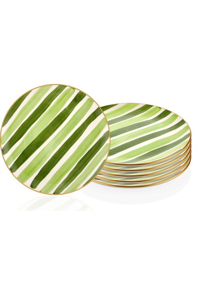 Fez Servis Tabağı 6lı Set - 26CM Yeşil fiyatları