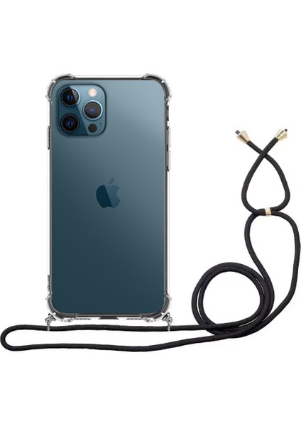 iPhone 11 Pro Boyun Askılı İpli Şeffaf Tank Kılıf