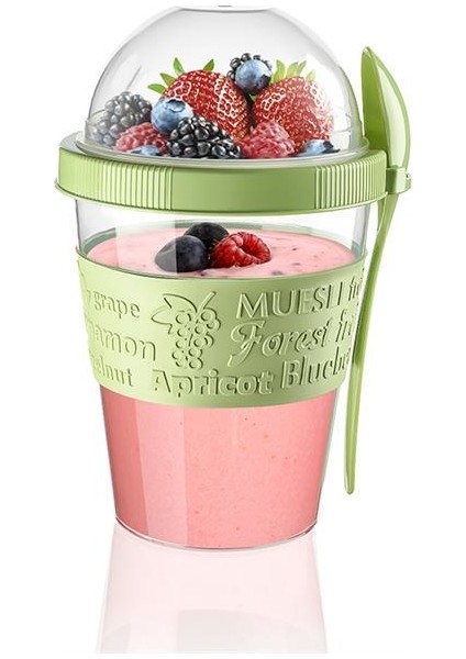 Meyve Hazneli - Kaşıklı Portatif Yoğurt Kabı fiyatları