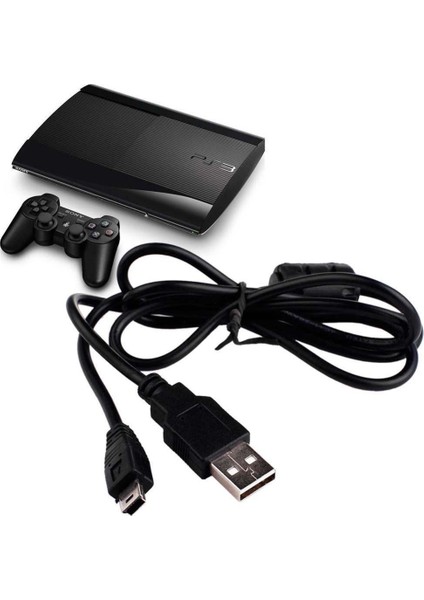 Playstation Ps3 Oyun Kolu Hızlı Şarj Kablosu USB Mini USB 180 cm