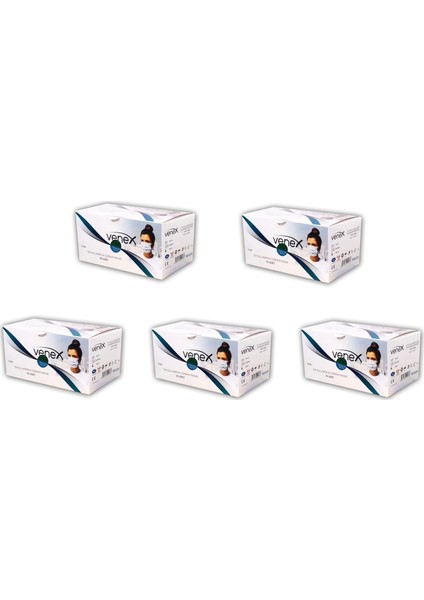 3 Katlı Meltblown Filtreli Mavi Renkli Maske 5 KUTU(5X50)