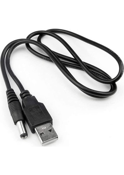 4463 USB To Dc 5.5 2.1 mm Kalın Uç Power Güç Çevirici Adaptör Kablosu