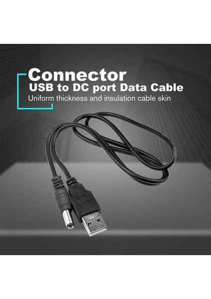 4463 USB To Dc 5.5 2.1 mm Kalın Uç Power Güç Çevirici Adaptör Kablosu