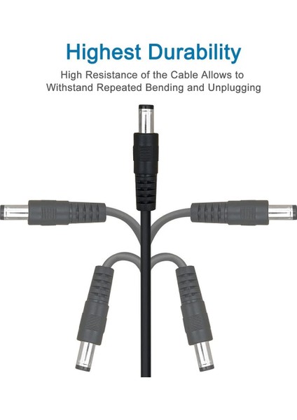 4463 USB To Dc 5.5 2.1 mm Kalın Uç Power Güç Çevirici Adaptör Kablosu