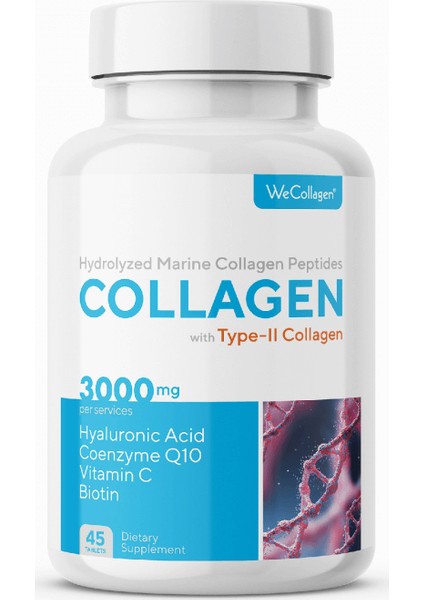 Wecollagen® With Type-2 Destekleyici Vitamin & Mineral Içerikli Collagen 45 Tablet