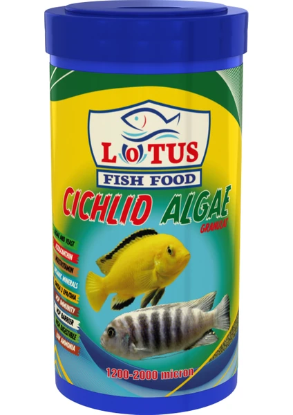 Cichlid Algae 1000 ml Bitkisel Alg Omega3 400 gr Balık Yemi