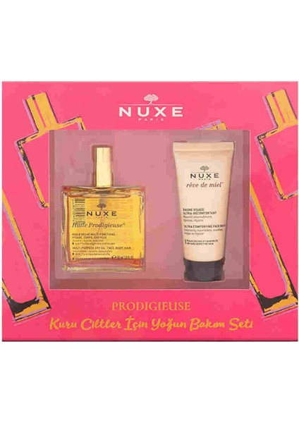 Huile Prodigieuse 50 ml + Reve De Miel Ultra Comforting Face Balm 30 ml Set