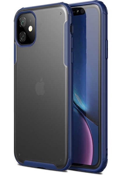 - Apple iPhone 11 - Kılıf Koruyucu Sert Volks Kapak - Lacivert