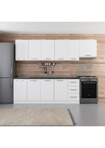 280 cm Mutfak Dolabı Beyaz 280-B10