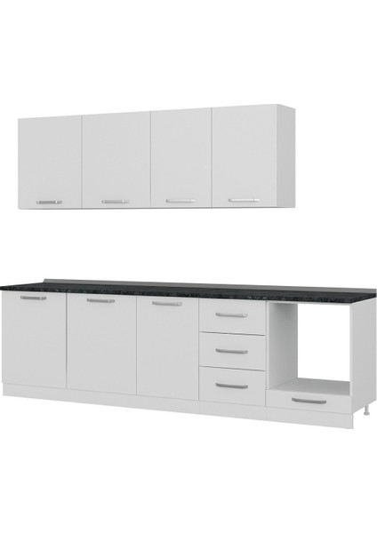 280 cm Mutfak Dolabı Beyaz 280-B3 fırsatları