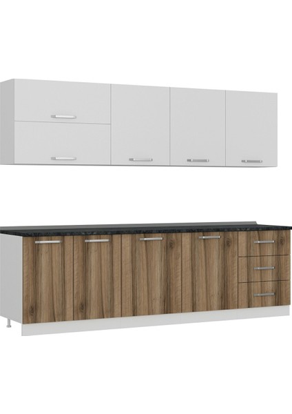 270 cm Mutfak Dolabı Beyaz Dore 270-D1 modelleri
