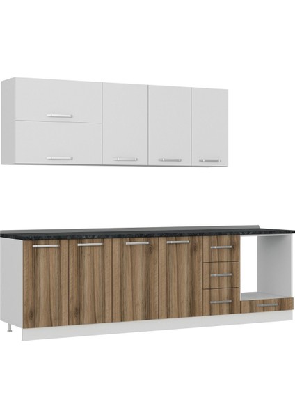 270 cm Mutfak Dolabı Beyaz Dore 270-D6 modelleri
