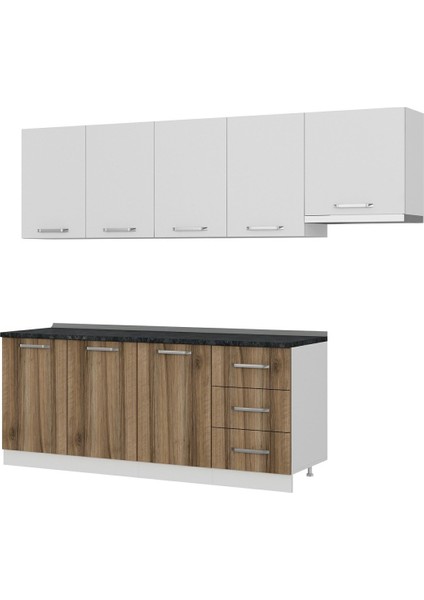 260 cm Mutfak Dolabı Beyaz Dore 260-D7 fırsatları