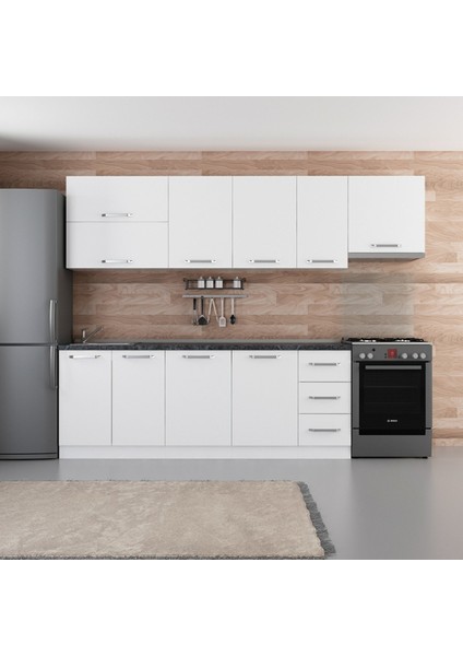 280 cm Mutfak Dolabı Beyaz 280-B7