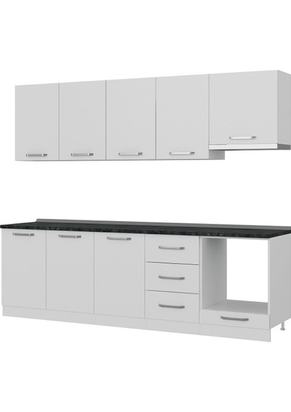 260 cm Mutfak Dolabı Beyaz 260-B8 fırsatları
