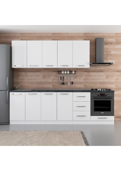 265 cm Mutfak Dolabı Beyaz 265-B3