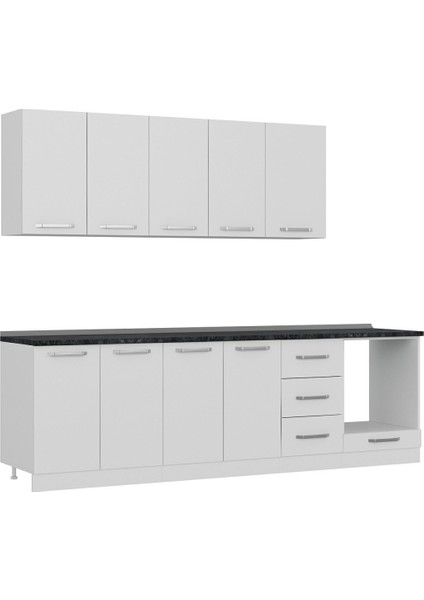 265 cm Mutfak Dolabı Beyaz 265-B3 modelleri