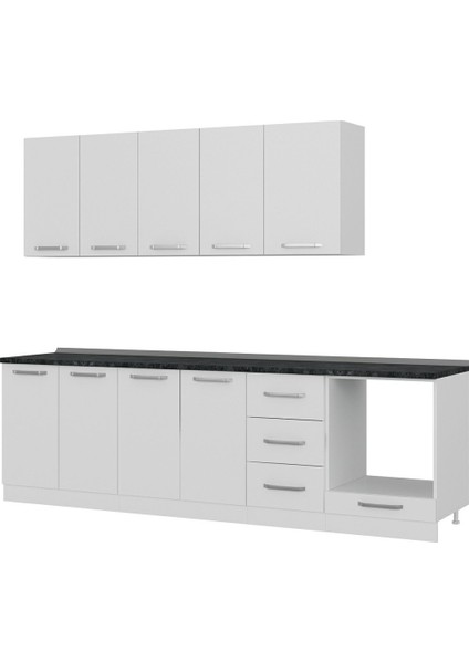 265 cm Mutfak Dolabı Beyaz 265-B3 fırsatları