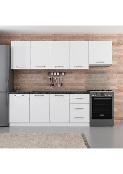 260 cm Mutfak Dolabı Beyaz 260-B7