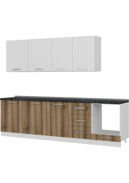 280 cm Mutfak Dolabı Beyaz Dore 280-D3 fırsatları