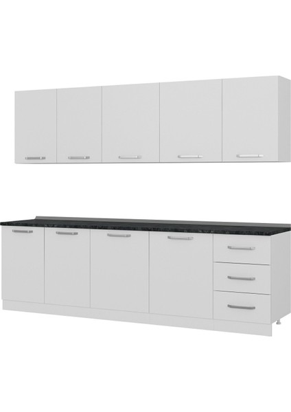 270 cm Mutfak Dolabı Beyaz 270-B2