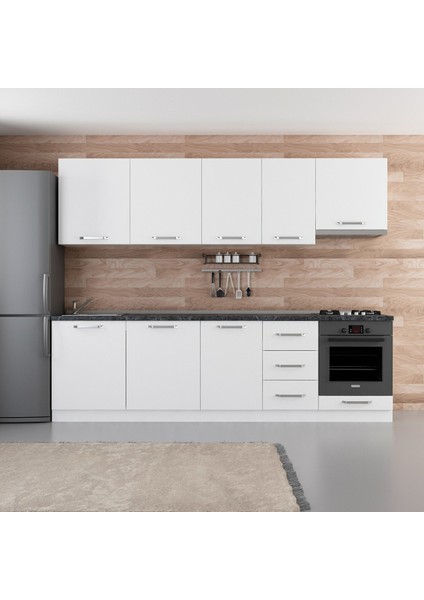 275 cm Mutfak Dolabı Beyaz 275-B8