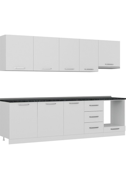 280 cm Mutfak Dolabı Beyaz 280-B5