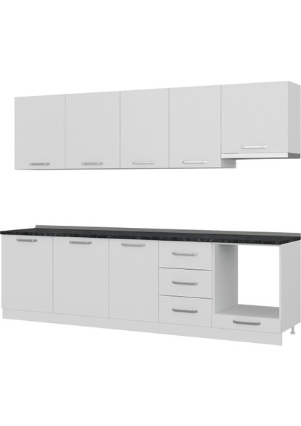 280 cm Mutfak Dolabı Beyaz 280-B5