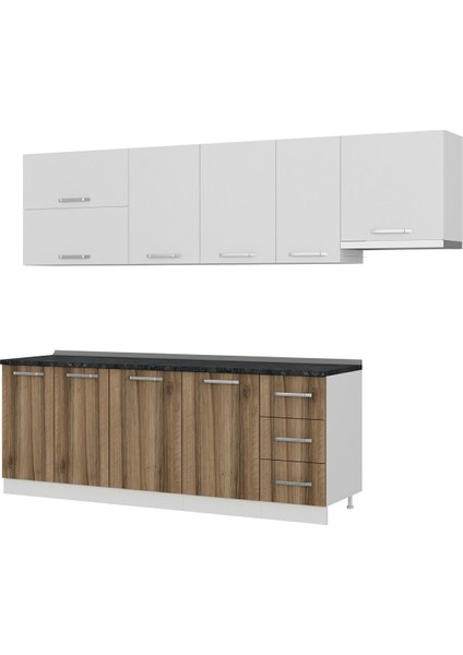 280 cm Mutfak Dolabı Beyaz Dore 280-D7 fırsatları