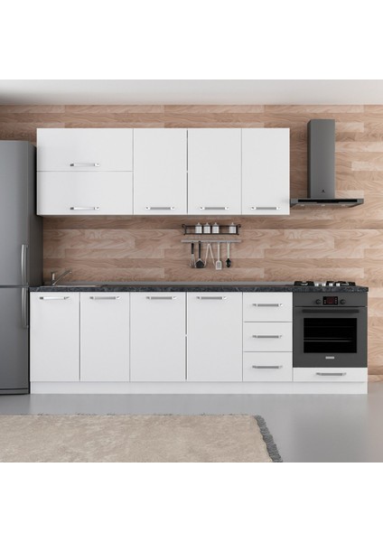270 cm Mutfak Dolabı Beyaz 270-B6