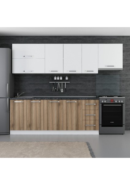 270 cm Mutfak Dolabı Beyaz Dore 270-D7