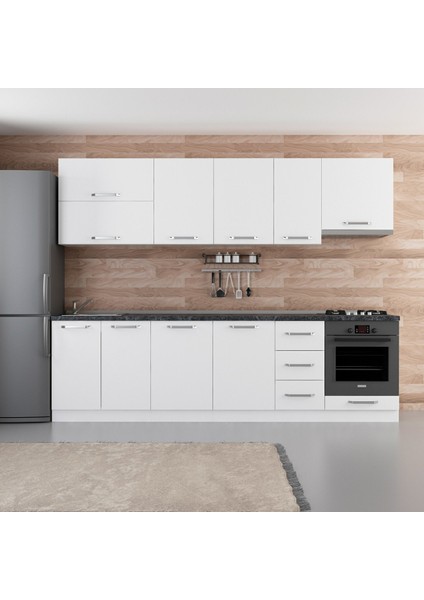 280 cm Mutfak Dolabı Beyaz 280-B8