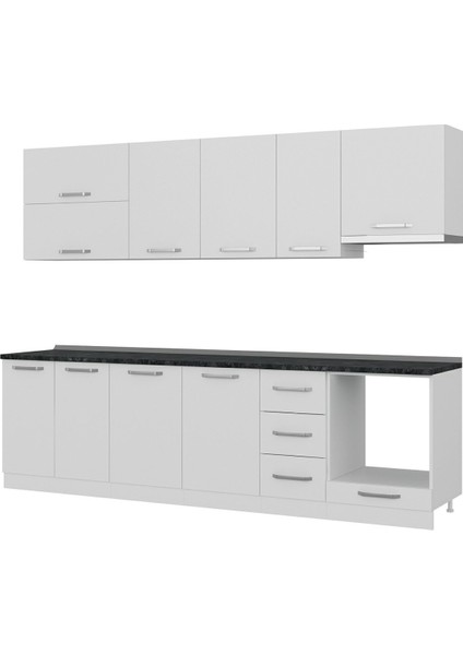 280 cm Mutfak Dolabı Beyaz 280-B8 fırsatları