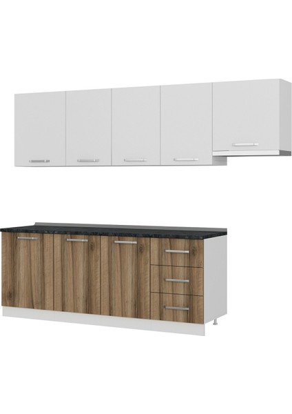 270 cm Mutfak Dolabı Beyaz Dore 270-D4