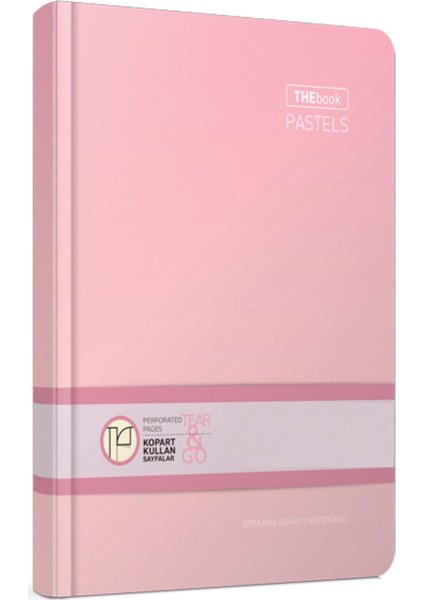 3304 Thebook Pastels 200 Yaprak Çizgili Defter 20 x 28 cm Pembe