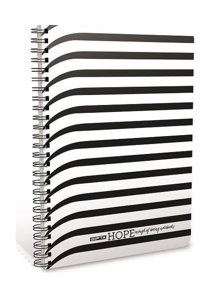 Hope Spiralli Ofset Pp Kapak Kareli Defter 100 Yaprak 18,5 x 26 cm 4'lü