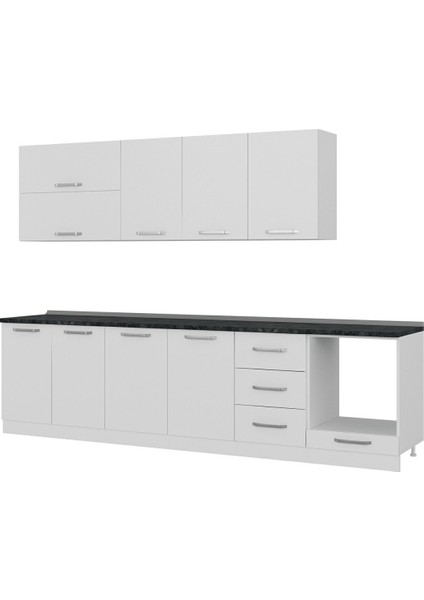 300 cm Mutfak Dolabı Beyaz 300-B7 fırsatları