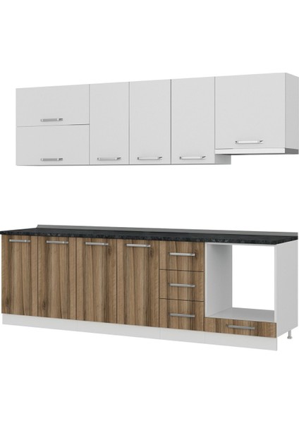 260 cm Mutfak Dolabı Beyaz Dore 260-D5